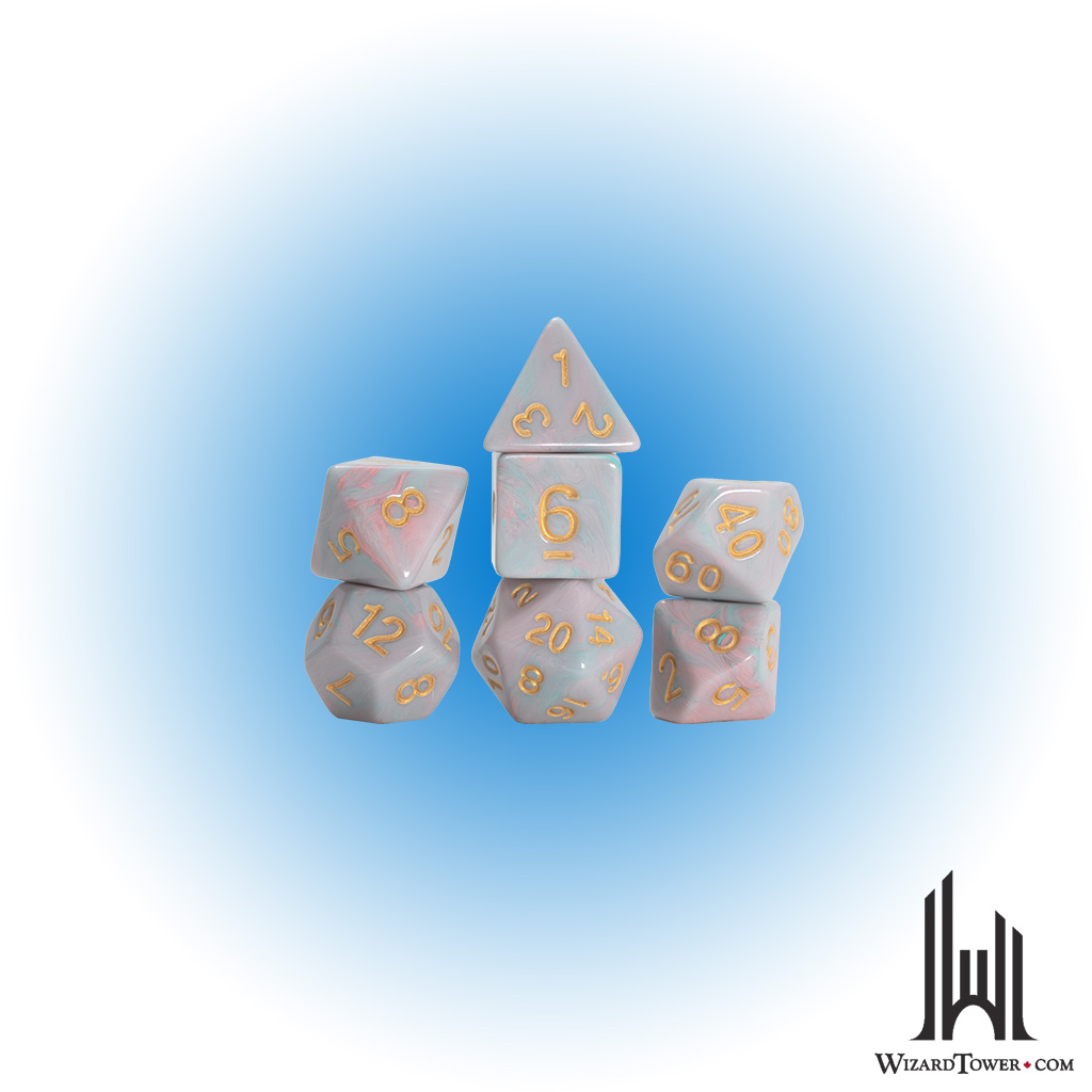 SD - Polyhedral 7-Die Set - Pink Unicorn